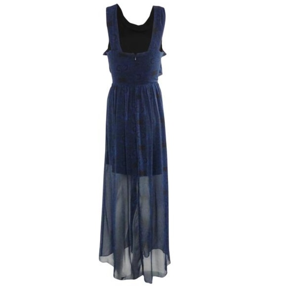 {W118 BY WALTER BAKER} Bow Neck Maxi Formal Dress - Picture 2 of 6